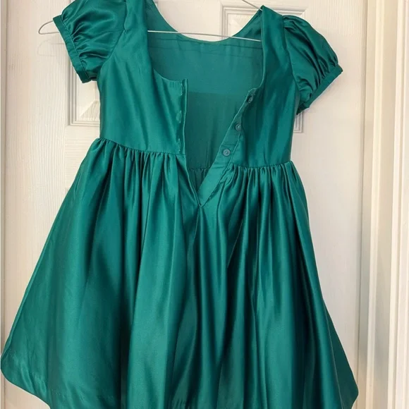Janie and Jack The Holiday Bow-Detail Satin Dress size 6 Kids